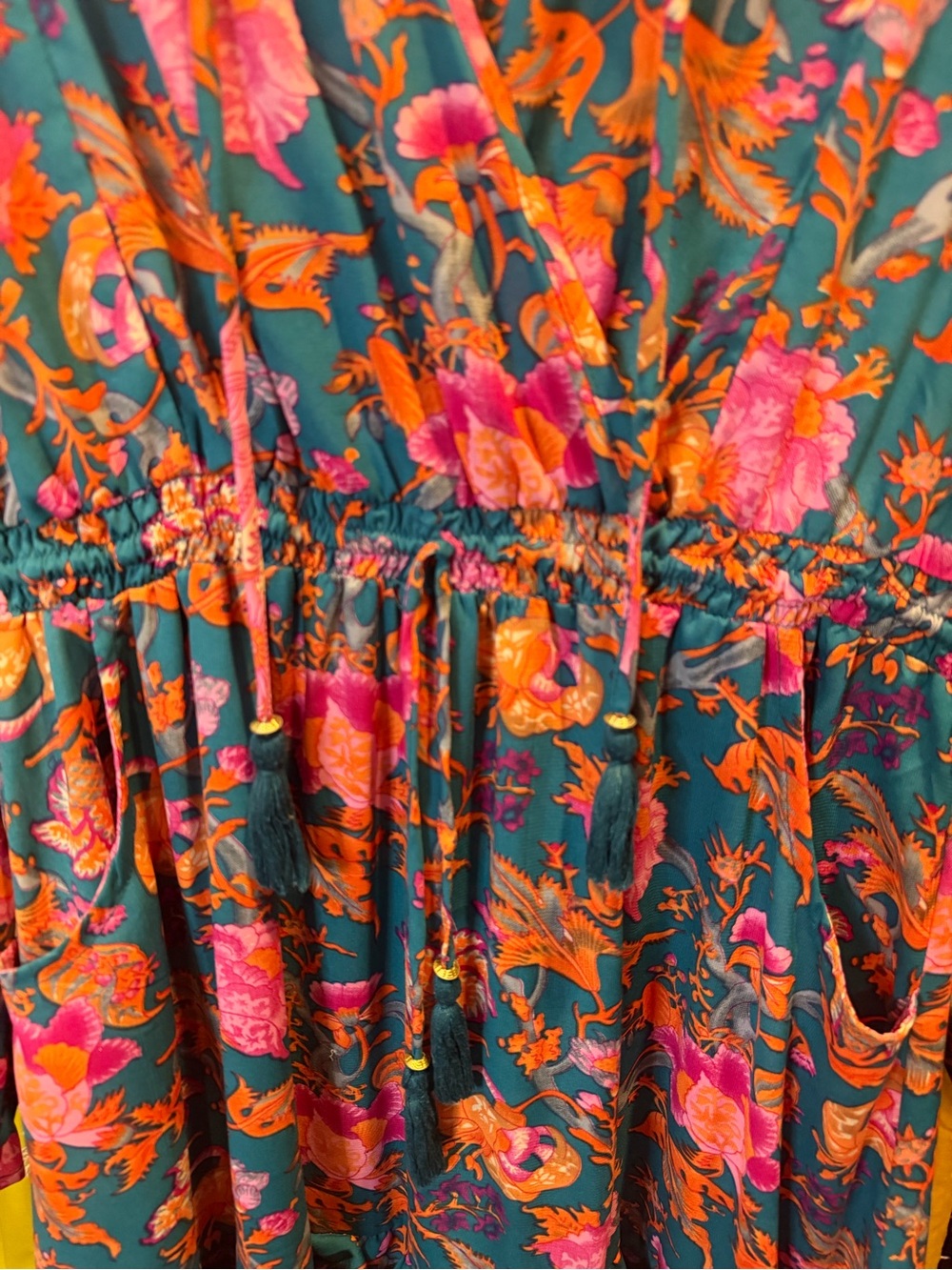 Boemo x Anthropologie Vibrant Floral Paisley Long Sleeve Maxi Dress - Picture 11 of 14